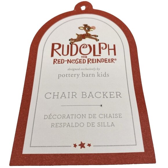 Pottery Barn Kids Rudolph the Red Nosed Reindeer Chair Backer Felt Greyson - Picture 5 of 12